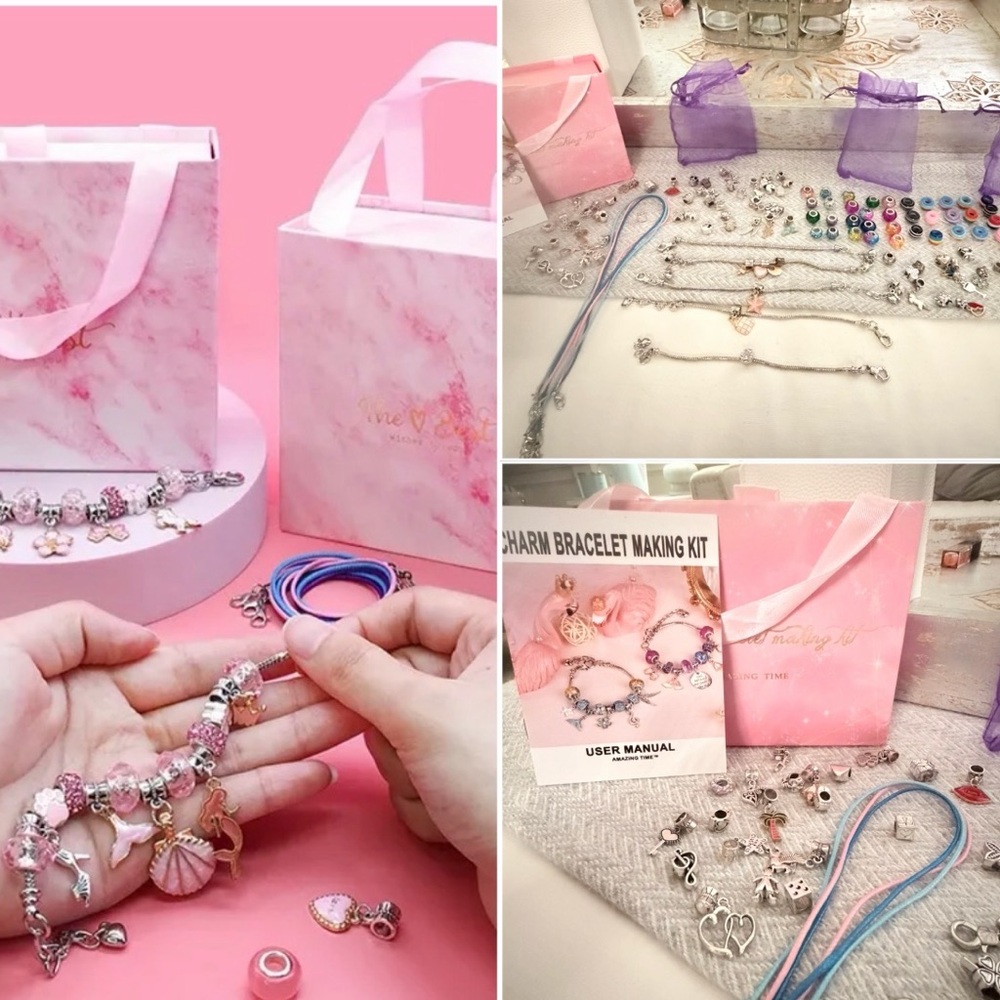 Pink Charm Bracelet Making Kit